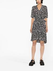 GANNI floral-print Wrap Dress - at Farfetch